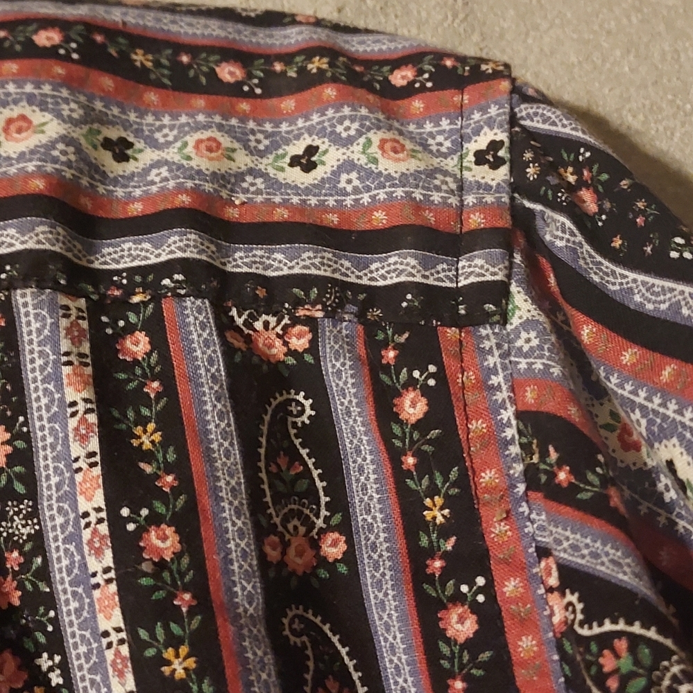 1970's paisley floral cottagecore Western blouse - Picture 16 of 16